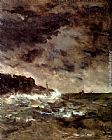 Alfred Stevens A Stormy Night painting